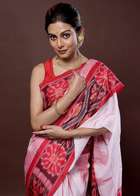 Pink Cotton Saree With Blouse Piece - Indian Silk House Agencies