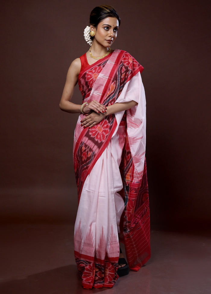 Pink Cotton Saree With Blouse Piece - Indian Silk House Agencies