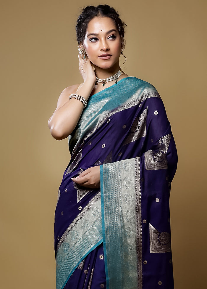 Black Dupion Silk Saree With Blouse Piece