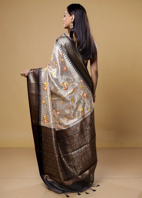 Gold Tissue Silk Saree With Blouse Piece