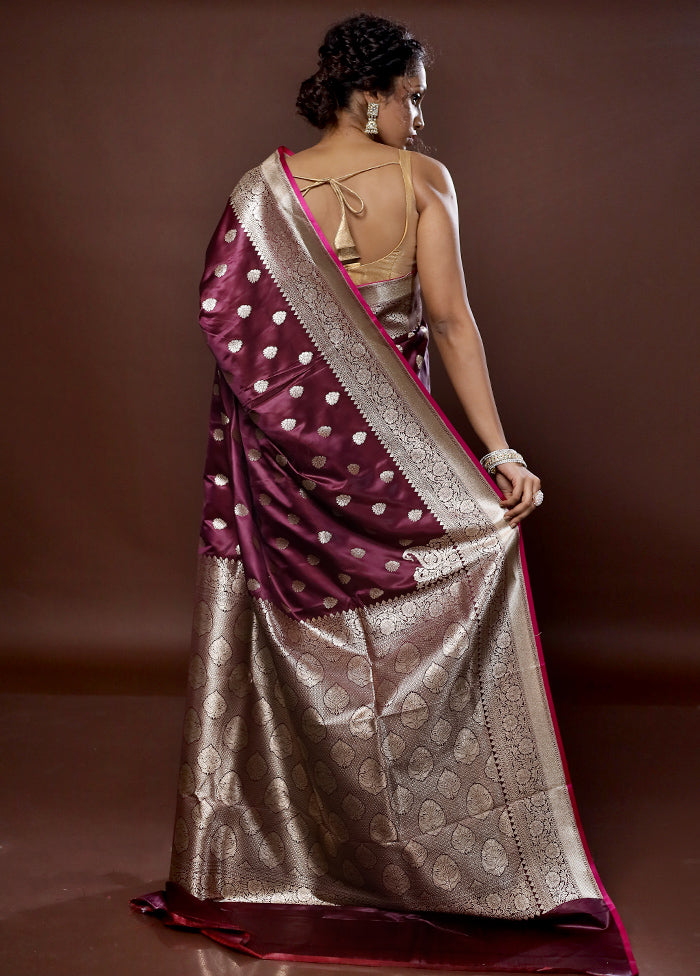 Pink Uppada Silk Saree With Blouse Piece - Indian Silk House Agencies