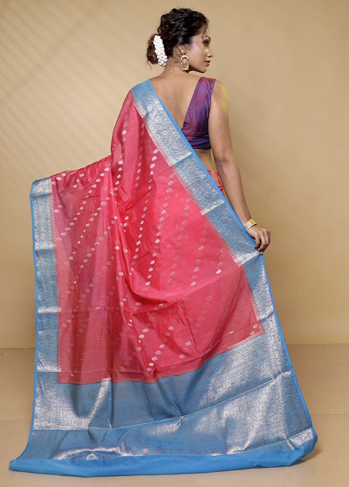 Pink Georgette Saree With Blouse Piece - Indian Silk House Agencies