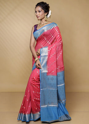 Pink Georgette Saree With Blouse Piece - Indian Silk House Agencies