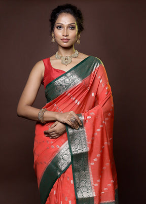 Pink Georgette Saree With Blouse Piece