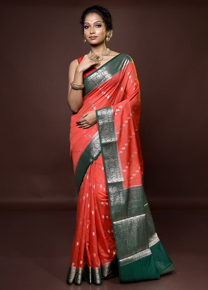 Pink Georgette Saree With Blouse Piece