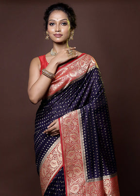 Blue Georgette Saree With Blouse Piece