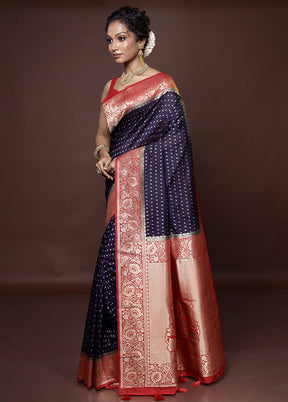 Blue Georgette Saree With Blouse Piece