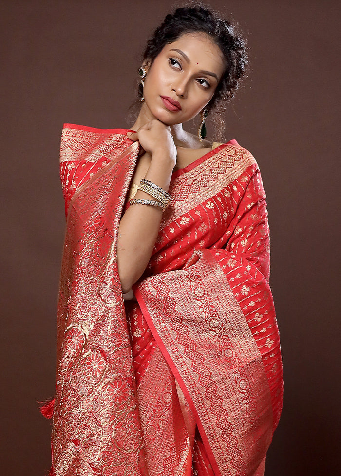 Pink Georgette Saree With Blouse Piece - Indian Silk House Agencies