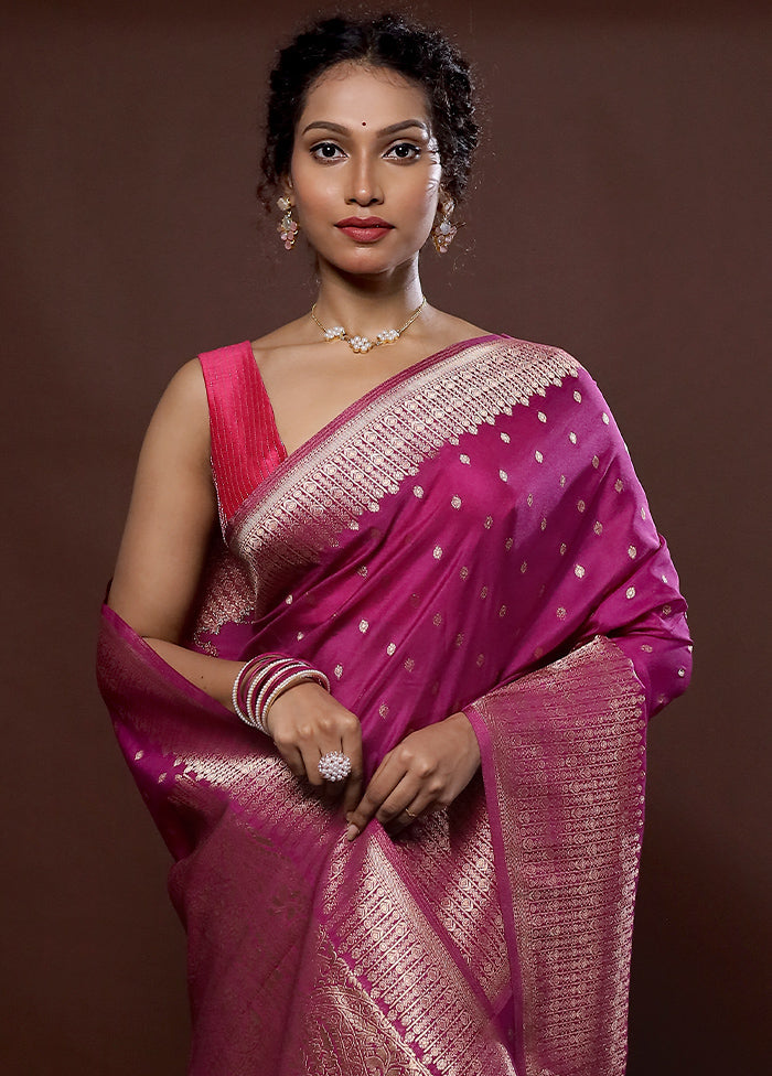 Pink Georgette Saree With Blouse Piece - Indian Silk House Agencies