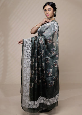 Grey Tussar Silk Saree With Blouse Piece - Indian Silk House Agencies