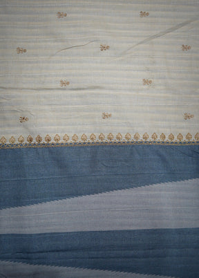 Cream Tussar Silk Saree With Blouse Piece - Indian Silk House Agencies