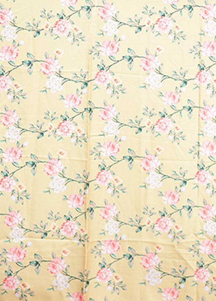 Yellow Tissue Silk Saree With Blouse Piece