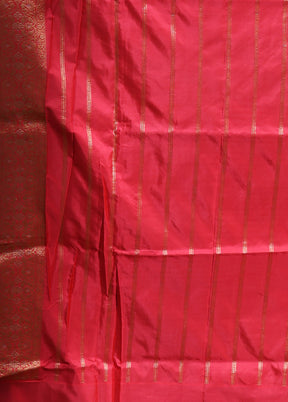 Green Handloom Katan Pure Silk Saree With Blouse Piece