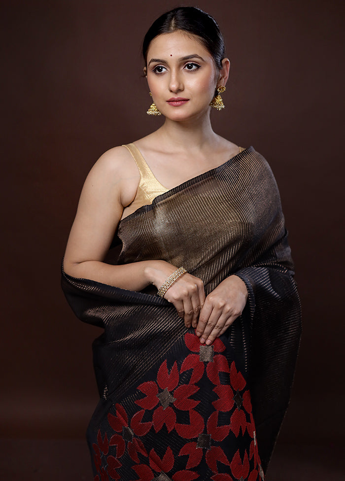 Brown Matka Pure Silk Saree With Blouse Piece - Indian Silk House Agencies