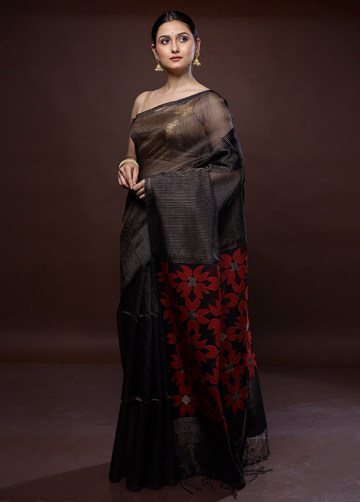 Brown Matka Pure Silk Saree With Blouse Piece - Indian Silk House Agencies