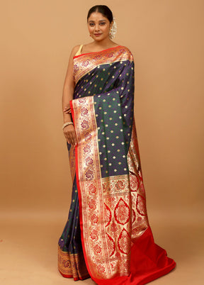 Green Tanchoi Silk Saree With Blouse Piece