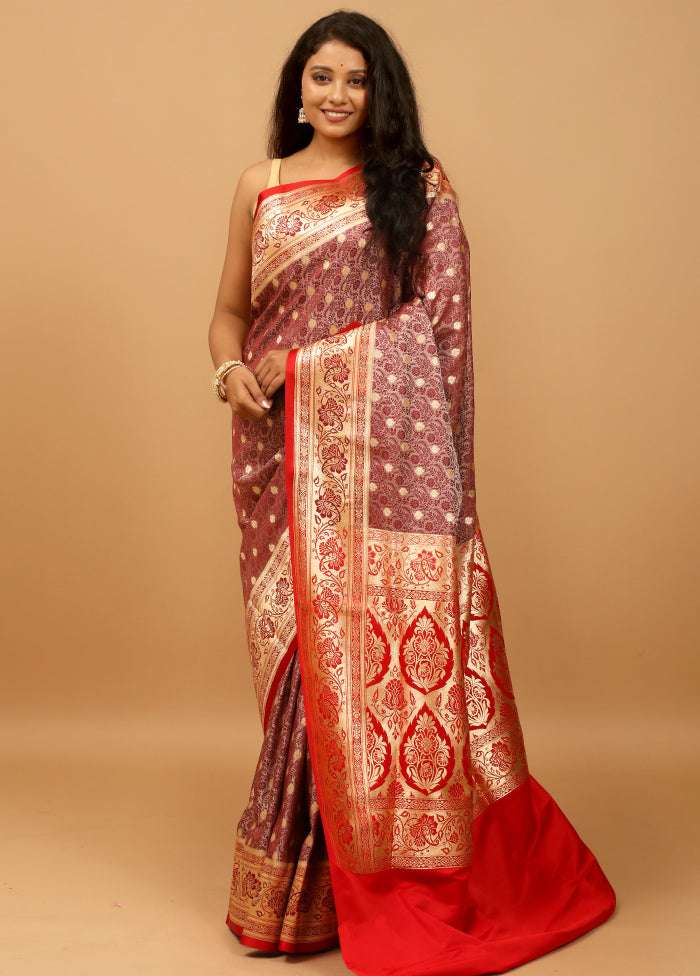 Cream Tanchoi Silk Saree With Blouse Piece