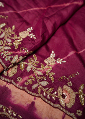 Pink Tussar Pure Silk Saree With Blouse Piece - Indian Silk House Agencies