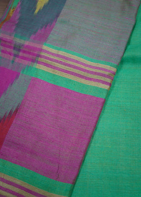 Green Tussar Silk Saree With Blouse Piece - Indian Silk House Agencies