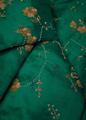 Green Pure Organza Saree With Blouse Piece - Indian Silk House Agencies