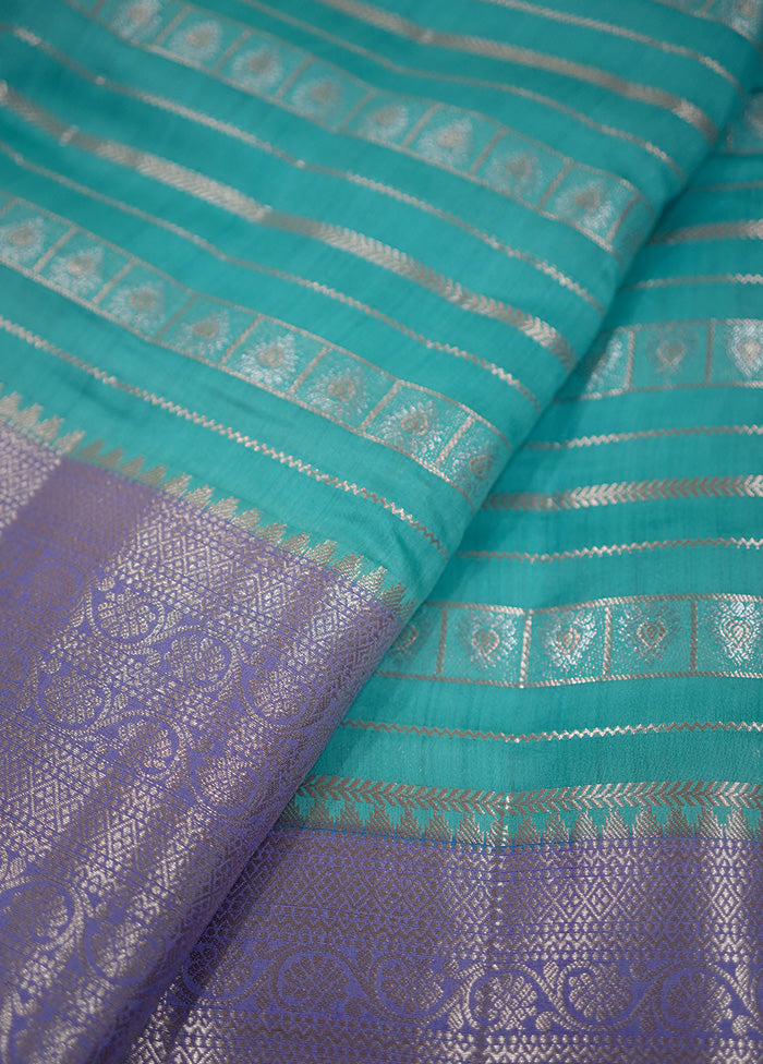 Green Dupion Pure Silk Saree With Blouse Piece - Indian Silk House Agencies