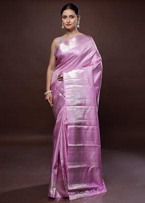 Pink Kanchipuram Pure Silk Saree With Blouse Piece - Indian Silk House Agencies