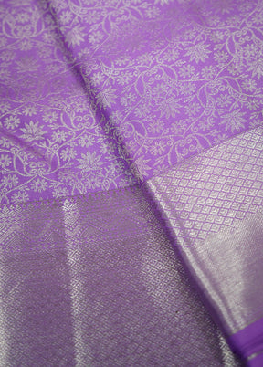 Purple Kanchipuram Pure Silk Saree With Blouse Piece - Indian Silk House Agencies