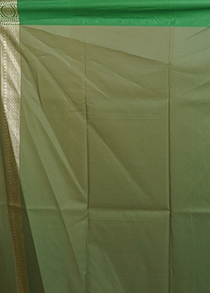 Cream Kora Silk Saree With Blouse Piece