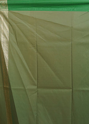 Cream Kora Silk Saree With Blouse Piece