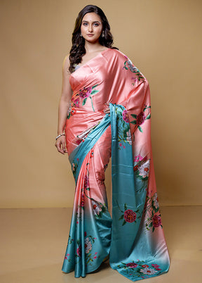 Pink Mysore Silk Saree Without Blouse Piece