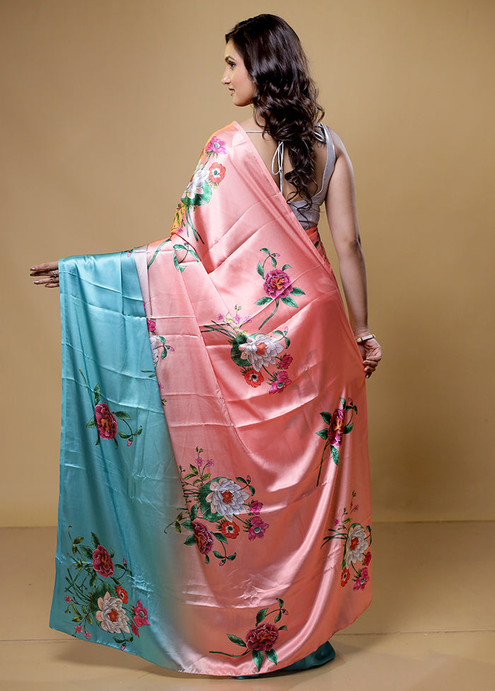 Pink Mysore Silk Saree Without Blouse Piece