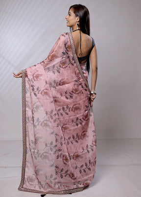 Pink Dupion Silk Saree With Blouse Piece - Indian Silk House Agencies