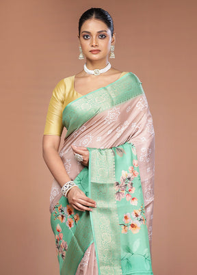 Multicolor Dupion Silk Saree With Blouse Piece