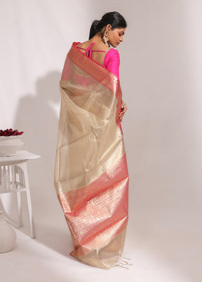 Gold Tissue Silk Saree With Blouse Piece