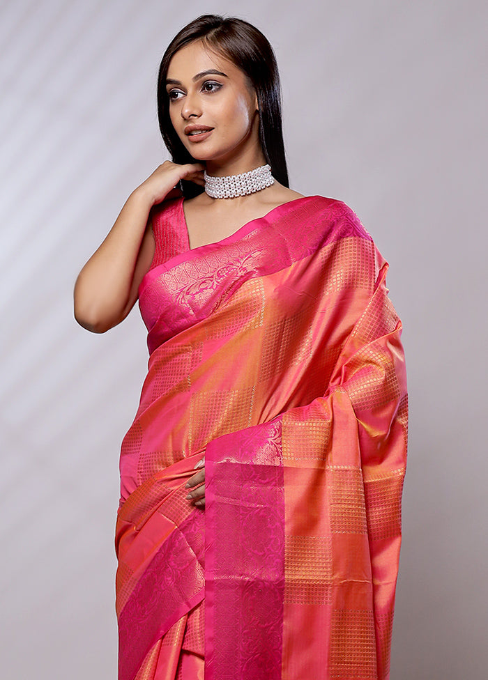 Yellow Dupion Silk Saree With Blouse Piece