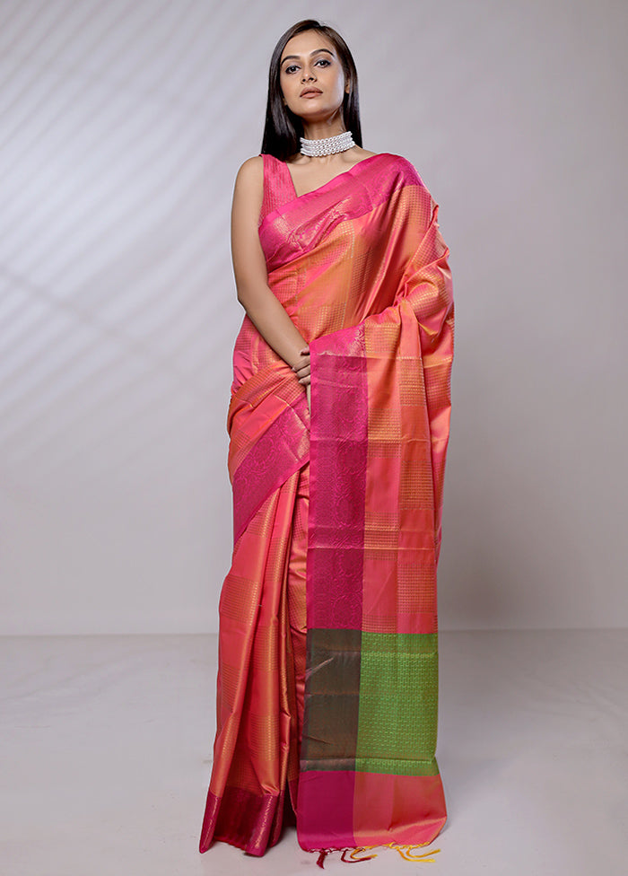 Yellow Dupion Silk Saree With Blouse Piece