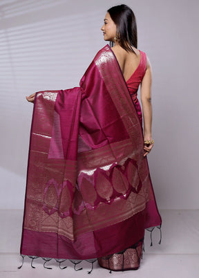 Pink Cotton Saree With Blouse Piece - Indian Silk House Agencies