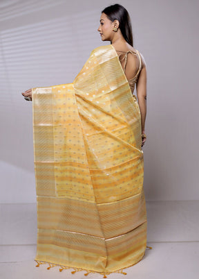 Yellow Cotton Saree With Blouse Piece - Indian Silk House Agencies