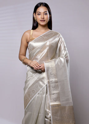 Gold Tissue Silk Saree With Blouse Piece