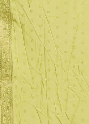 Green Dupion Silk Saree With Blouse Piece