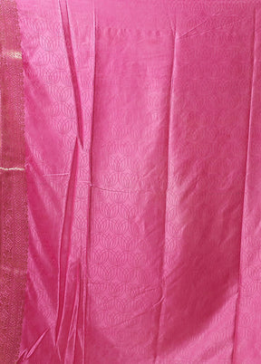 Pink Dupion Silk Saree With Blouse Piece