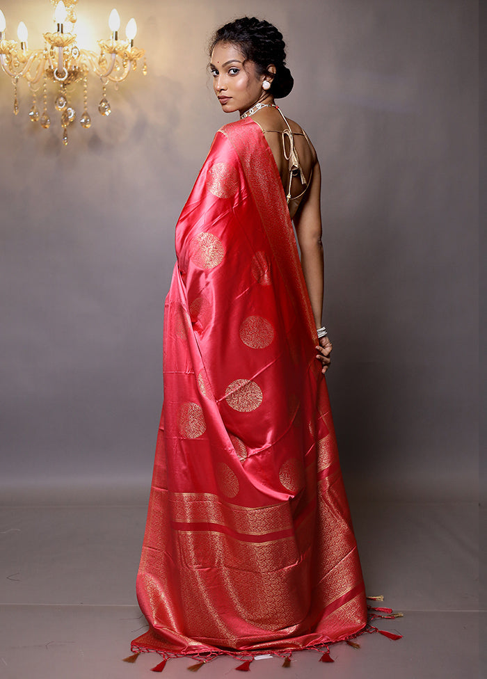 Pink Dupion Silk Saree With Blouse Piece - Indian Silk House Agencies