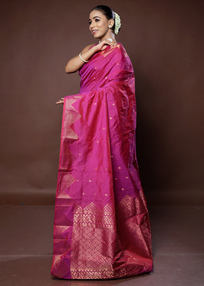 Purple Kanjivaram Silk Saree With Blouse Piece