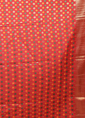 Yellow Dupion Silk Saree With Blouse Piece