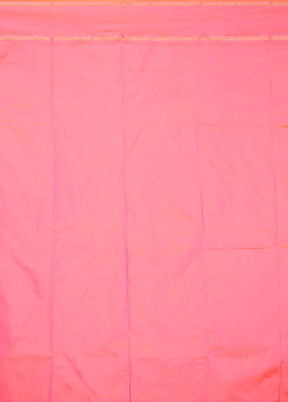 Pink Kanjivaram Silk Saree With Blouse Piece