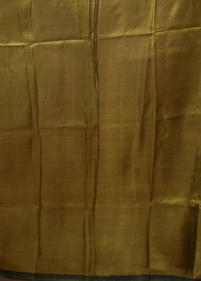 Green Printed Pure Silk Saree With Blouse Piece