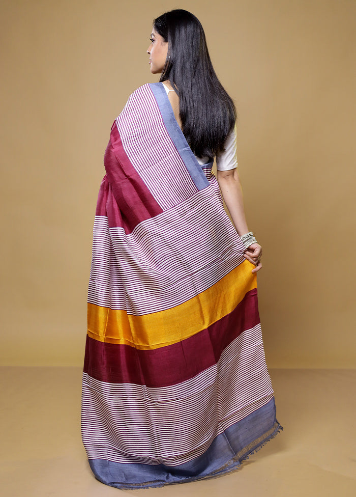 Pink Printed Pure Silk Saree Without Blouse Piece