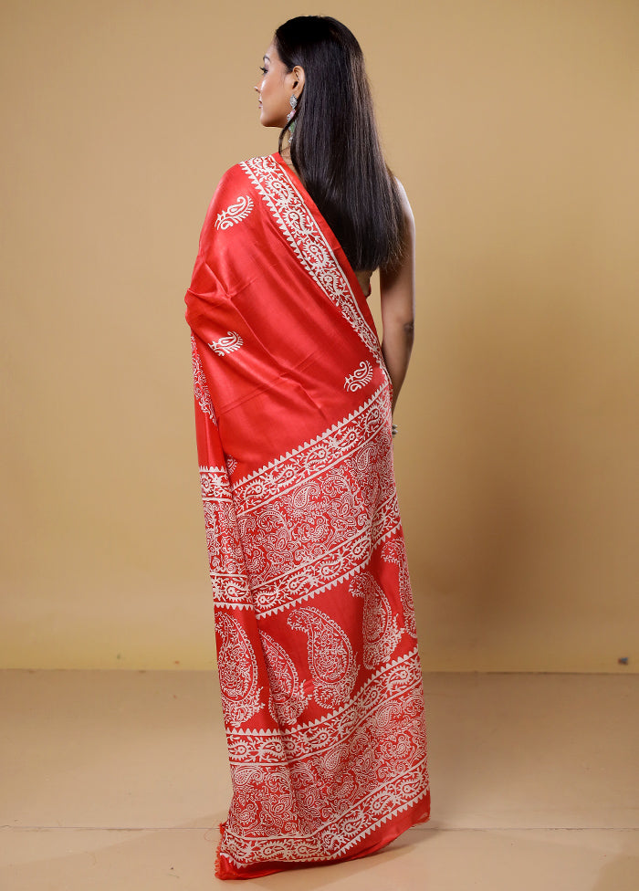 Pink Pure Bishnupuri Silk Saree Without Blouse Piece