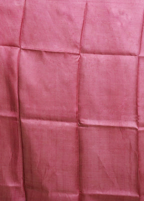 Blue Handloom Tussar Pure Silk Saree With Blouse Piece