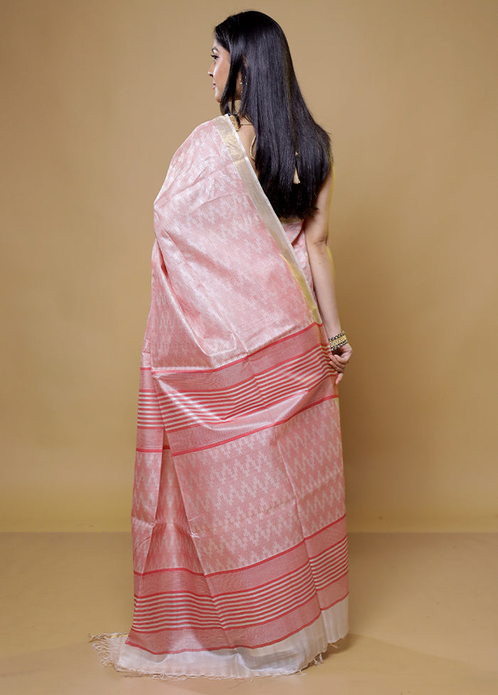 Violet Tussar Silk Saree With Blouse Piece